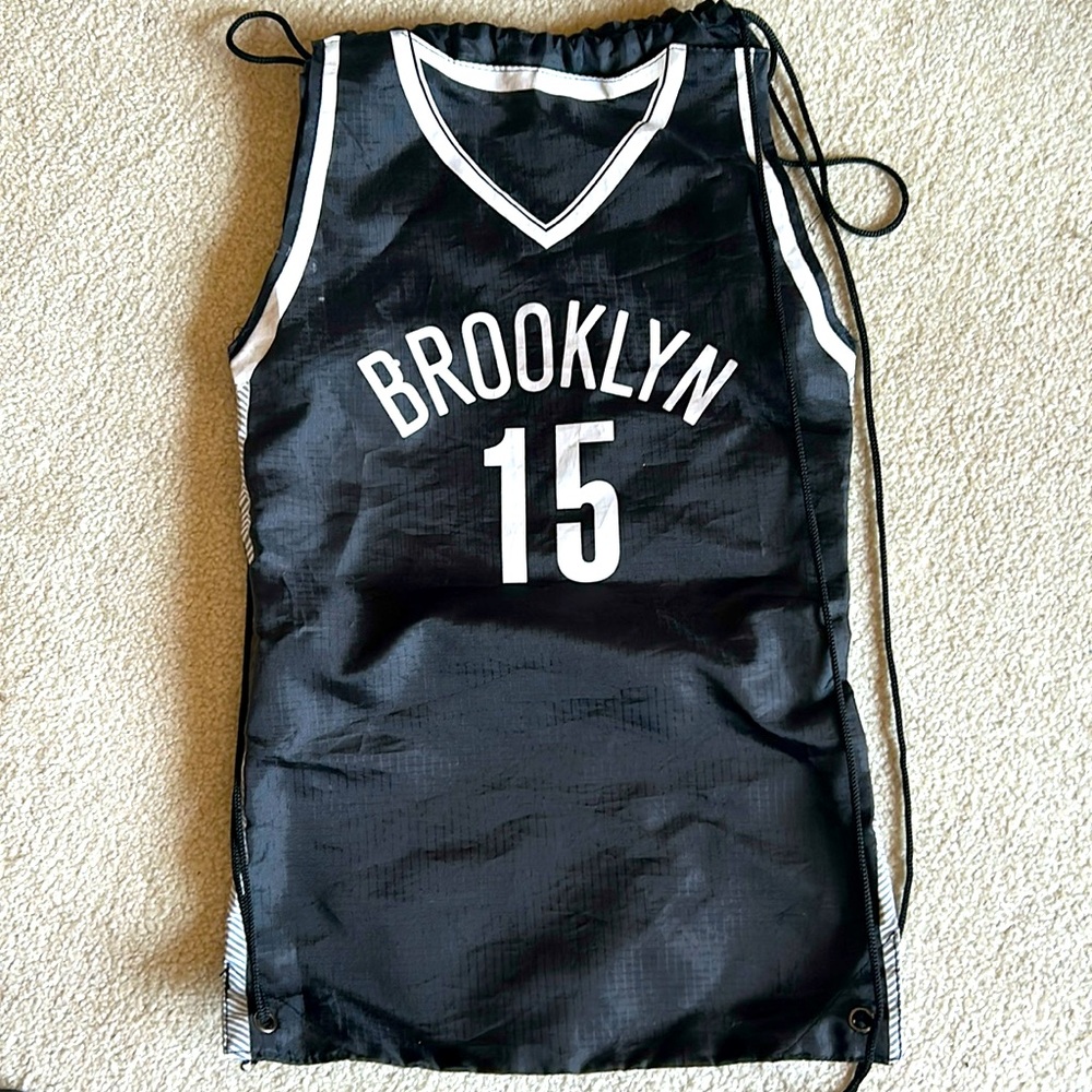 Vince Carter #15 Brooklyn Nets 🏀 Nylon Drawstring Backpack Bag